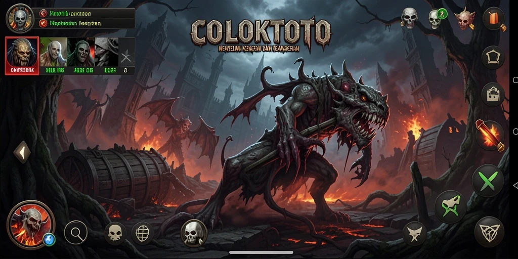 Tampilan mendebarkan dari gameplay COLOKTOTO yang penuh kengerian.