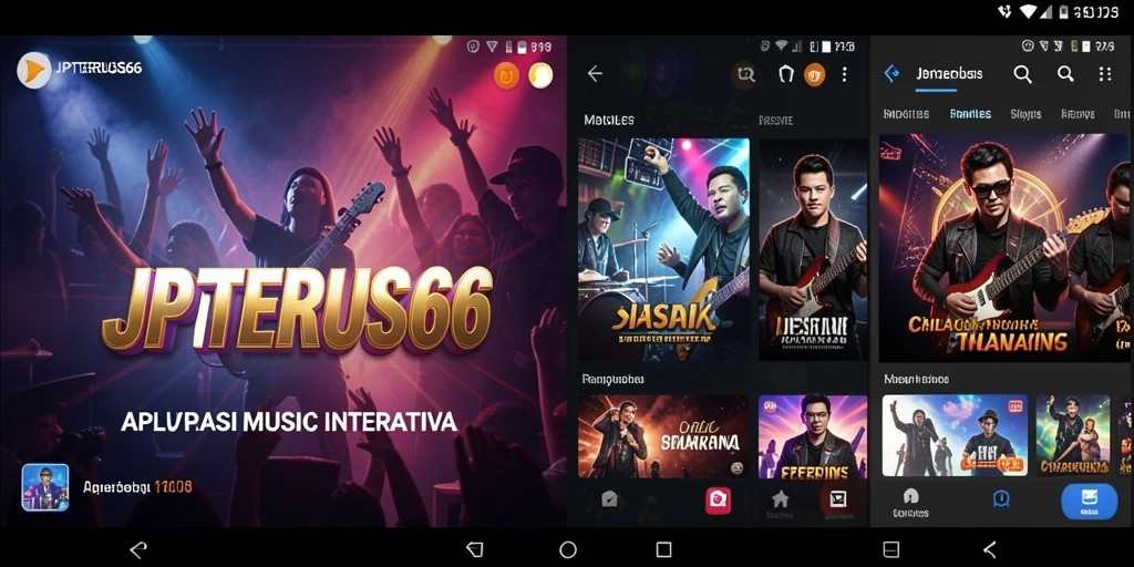 Tampilan gameplay interaktif JPTERUS66 dengan musik yang seru.