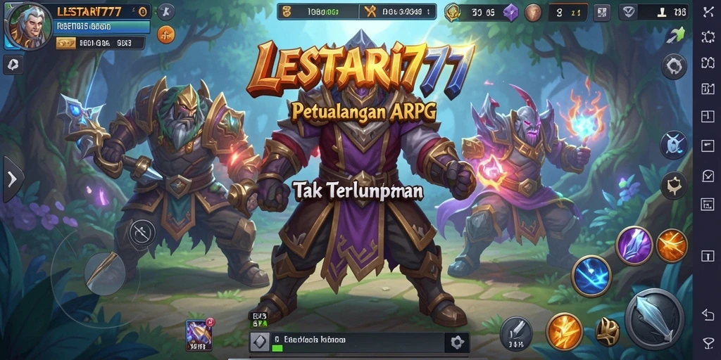Tampilan gameplay LESTARI777 dengan aksi pertarungan seru.