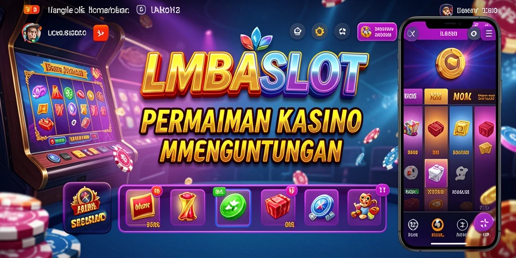 Screenshot gameplay LMBASLOT yang menunjukkan suasana kasino yang mendebarkan.