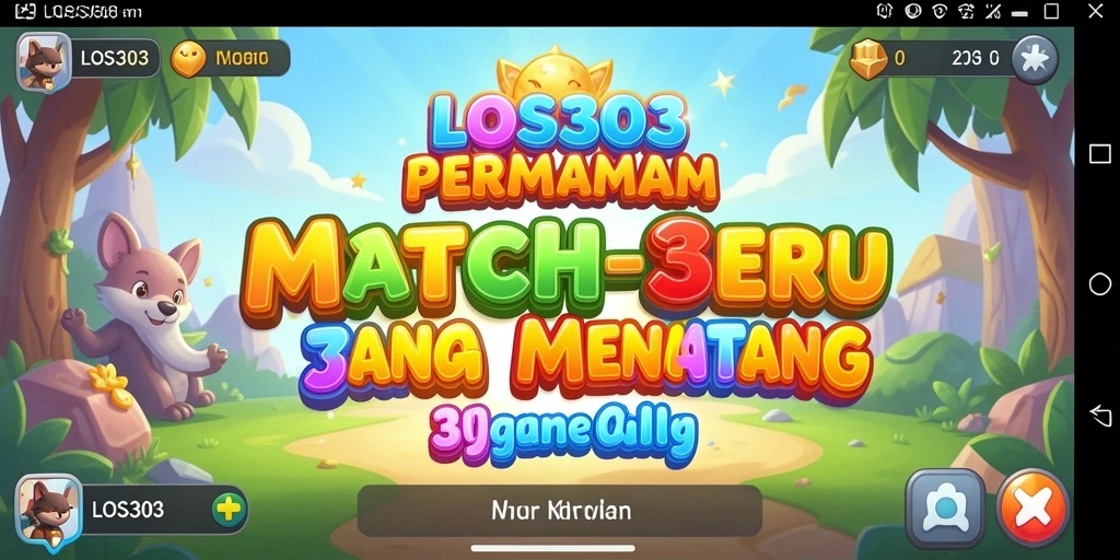 Screenshot gameplay menunjukkan aksi mencocokkan elemen Match-3.