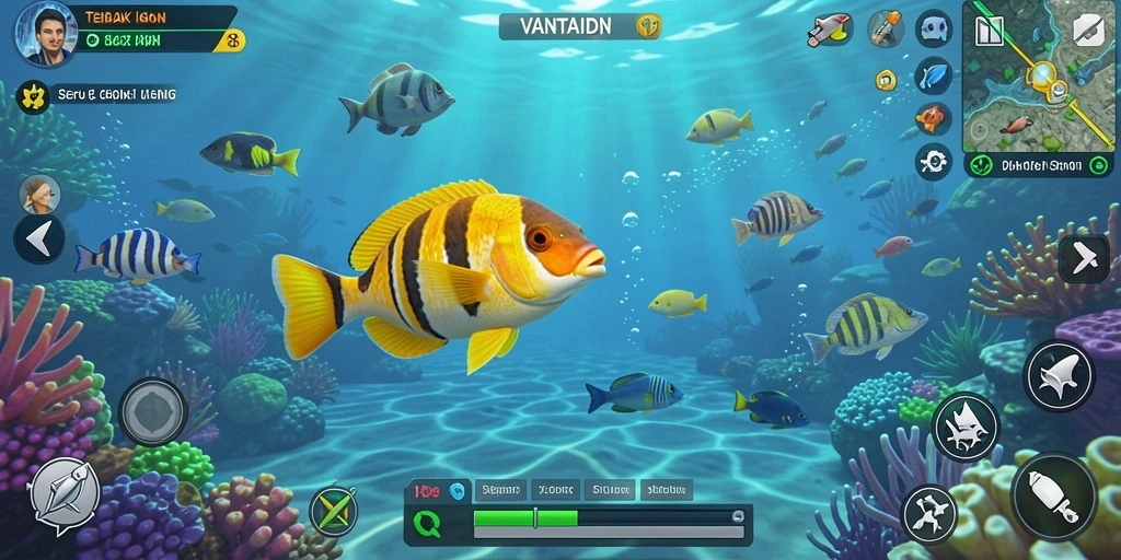 Screenshot gameplay VANTAIDN menunjukkan aksi seru Tembak Ikan.